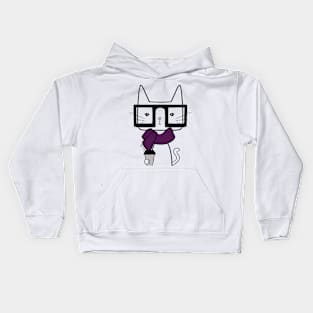 Hipster Cat Kids Hoodie